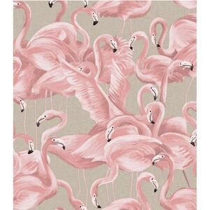 Tempaper Flamingo Peel and Stick Removable Wallpaper 2 single Rolls Pink Beige‎
